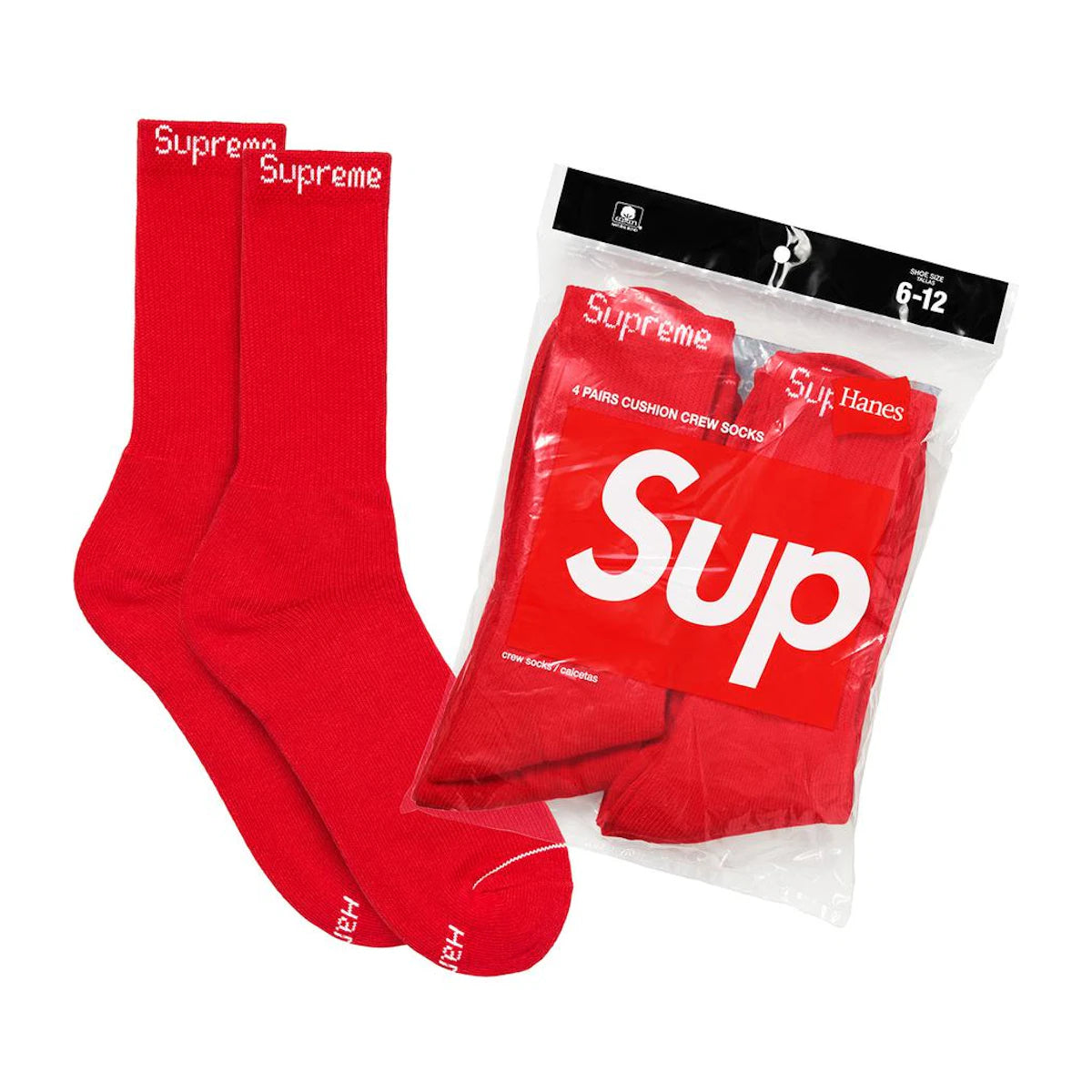 MEDIAS SUPREME X HANES (ROJA)