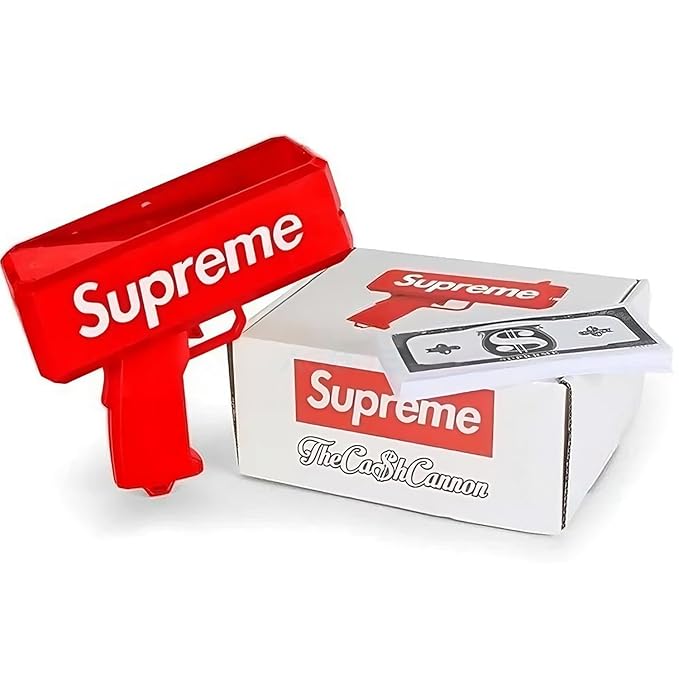RUHANI Supreme Money Gun | with 100 Dollars Cash Included | for Wedding, Parties and Fun - Red
