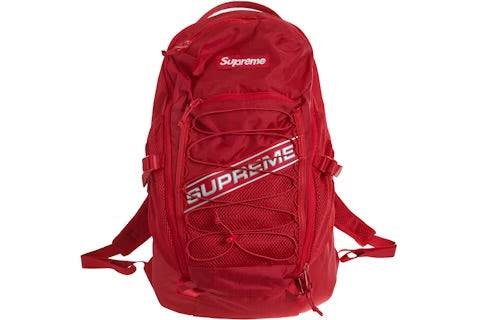 BACK PACK SUPREME S LOGO ROJO “MORRAL”
