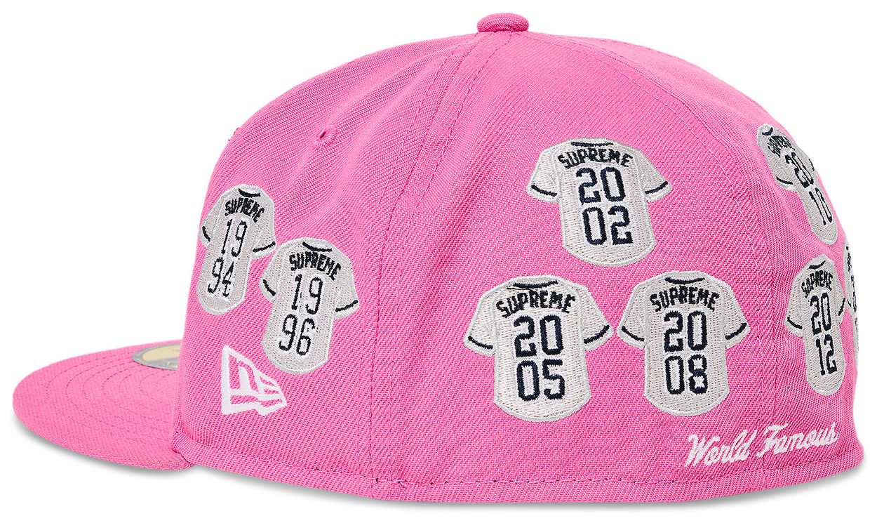 GORRA SUPREME “JERSEY BOX LOGO” ROSA (TALLA 7 3/8)