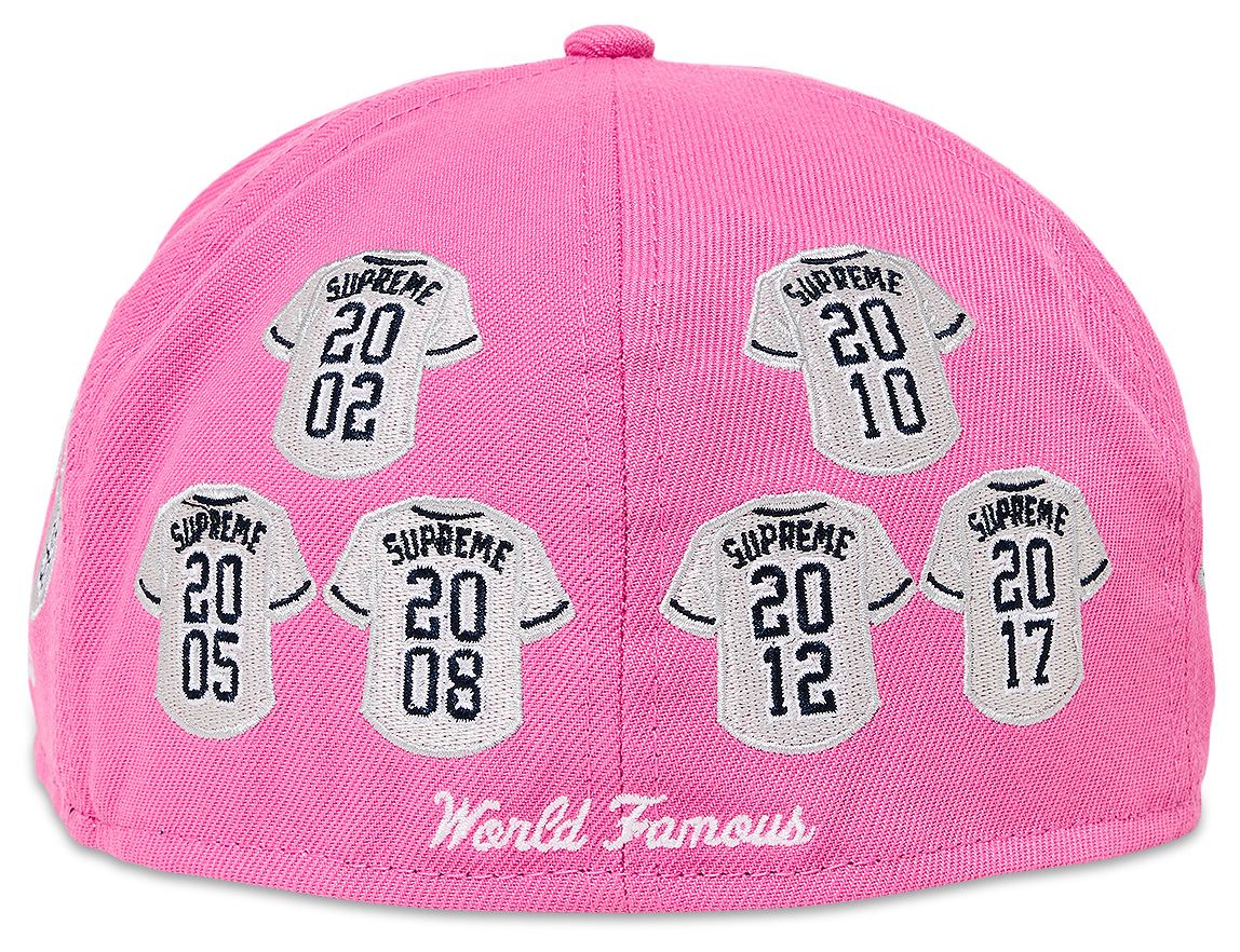 GORRA SUPREME “JERSEY BOX LOGO” ROSA (TALLA 7 3/8)