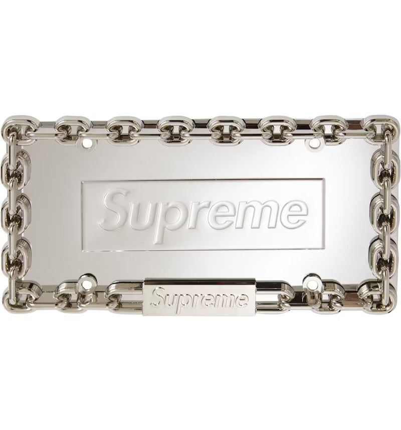 SUPREME CHAIN LICENSE PLATE FRAME “PORTA PLACA”