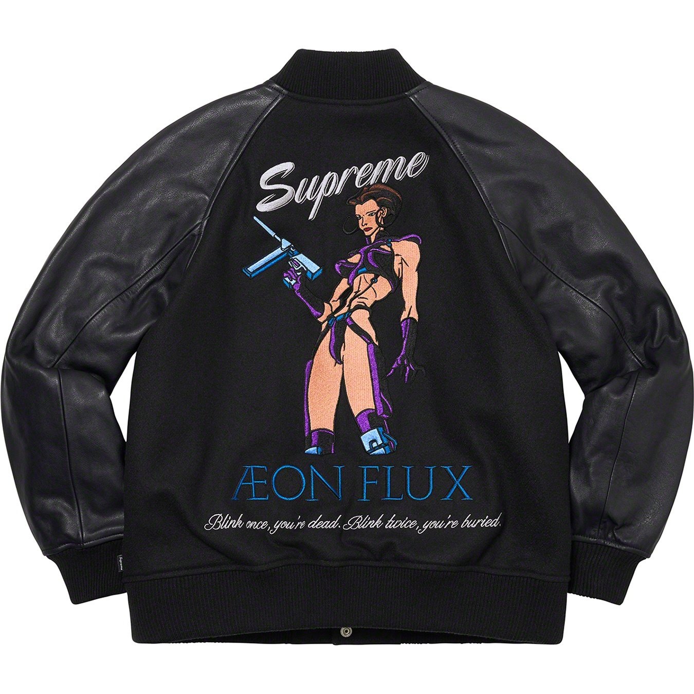 SUPREME X AEON FLUX “VARSITY JACKET” ( TALLA M)