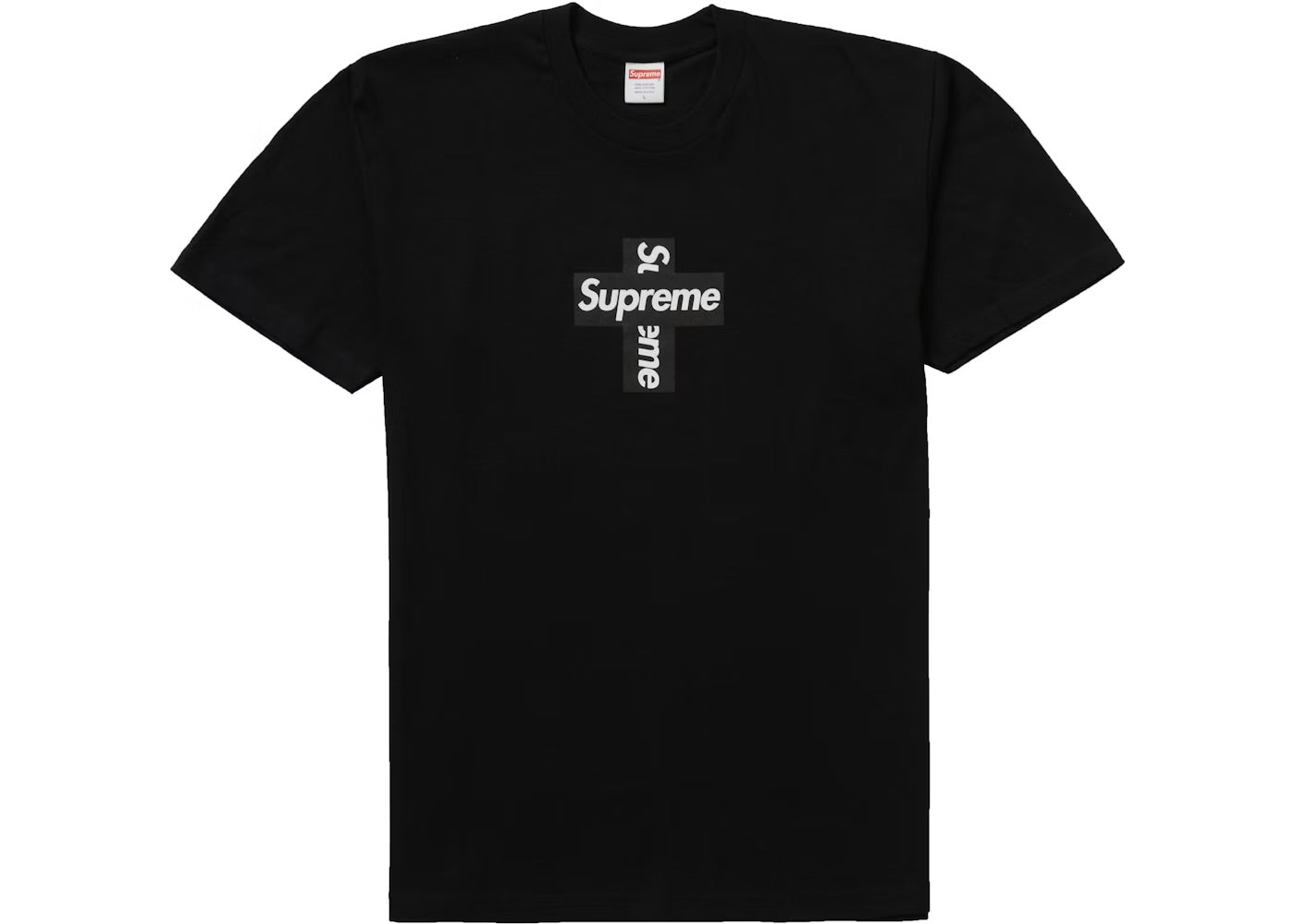 CAMISETA SUPREME CROSS BOX LOGO “BLACK” (TALLA M)