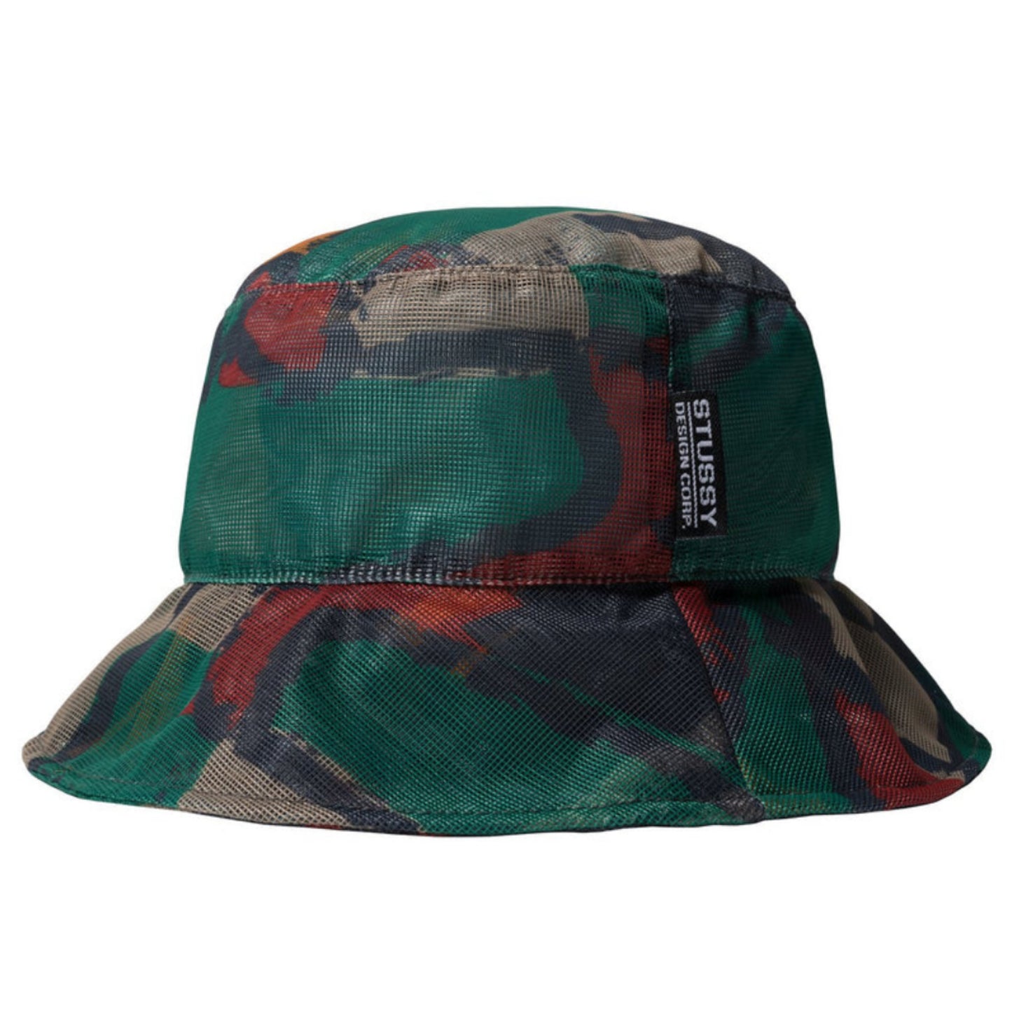 STUSSY "BLOCKPRINT MESH" BUCKET HAT