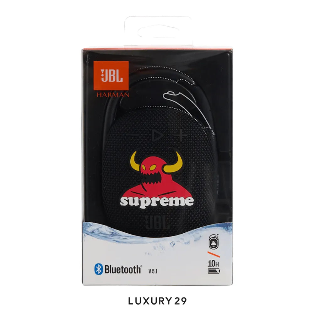 MINI PARLANTE SUPREME X JBL X TOY MACHINE "NEGRO"