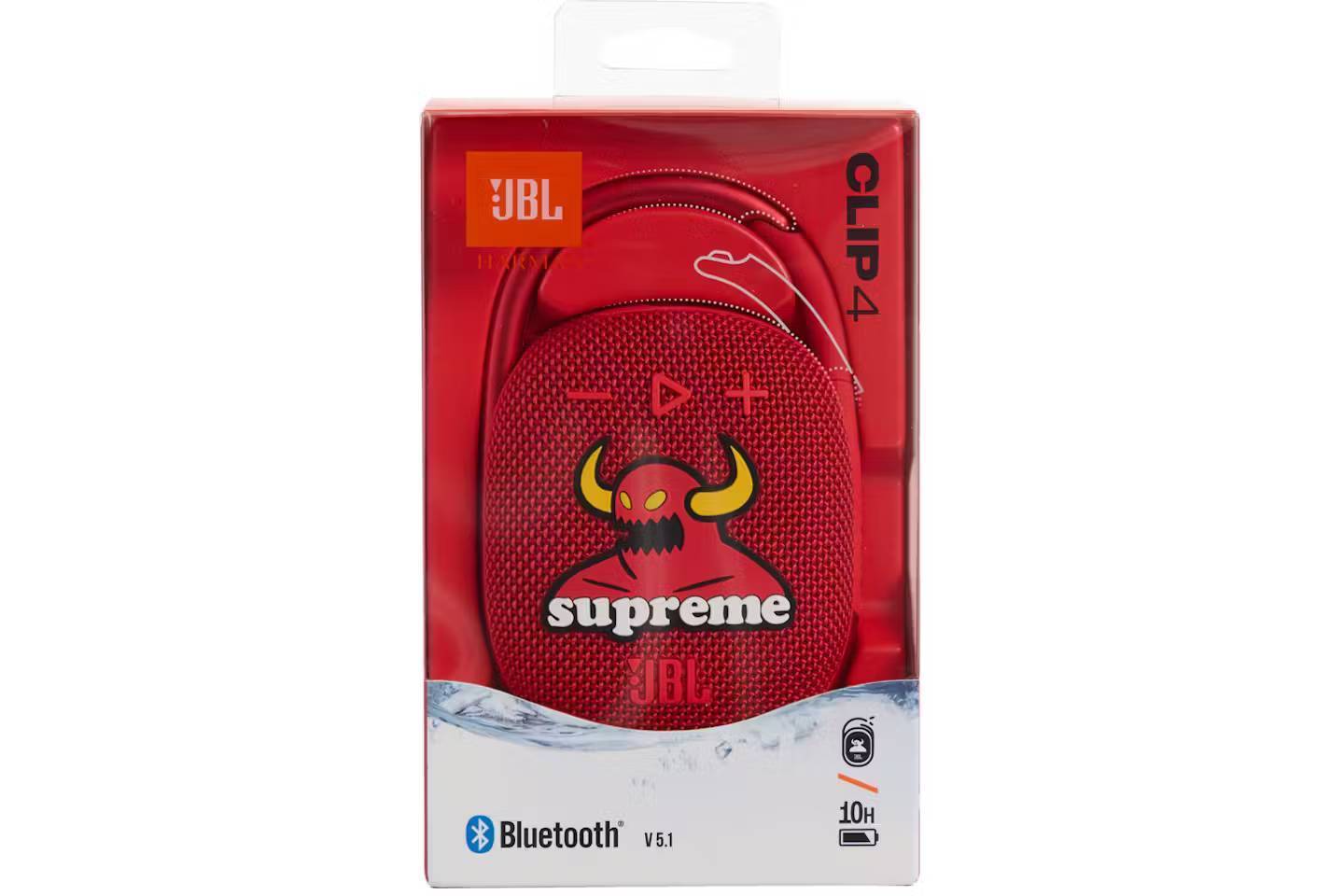 MINI PARLANTE SUPREME X JBL X TOY MACHINE "ROJO"
