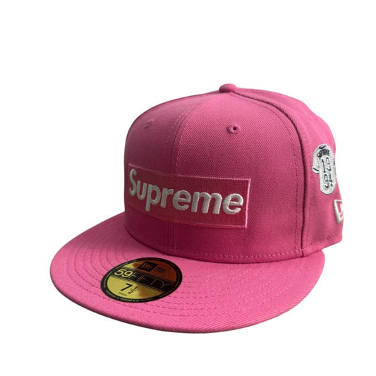 GORRA SUPREME “JERSEY BOX LOGO” ROSA (TALLA 7 3/8)