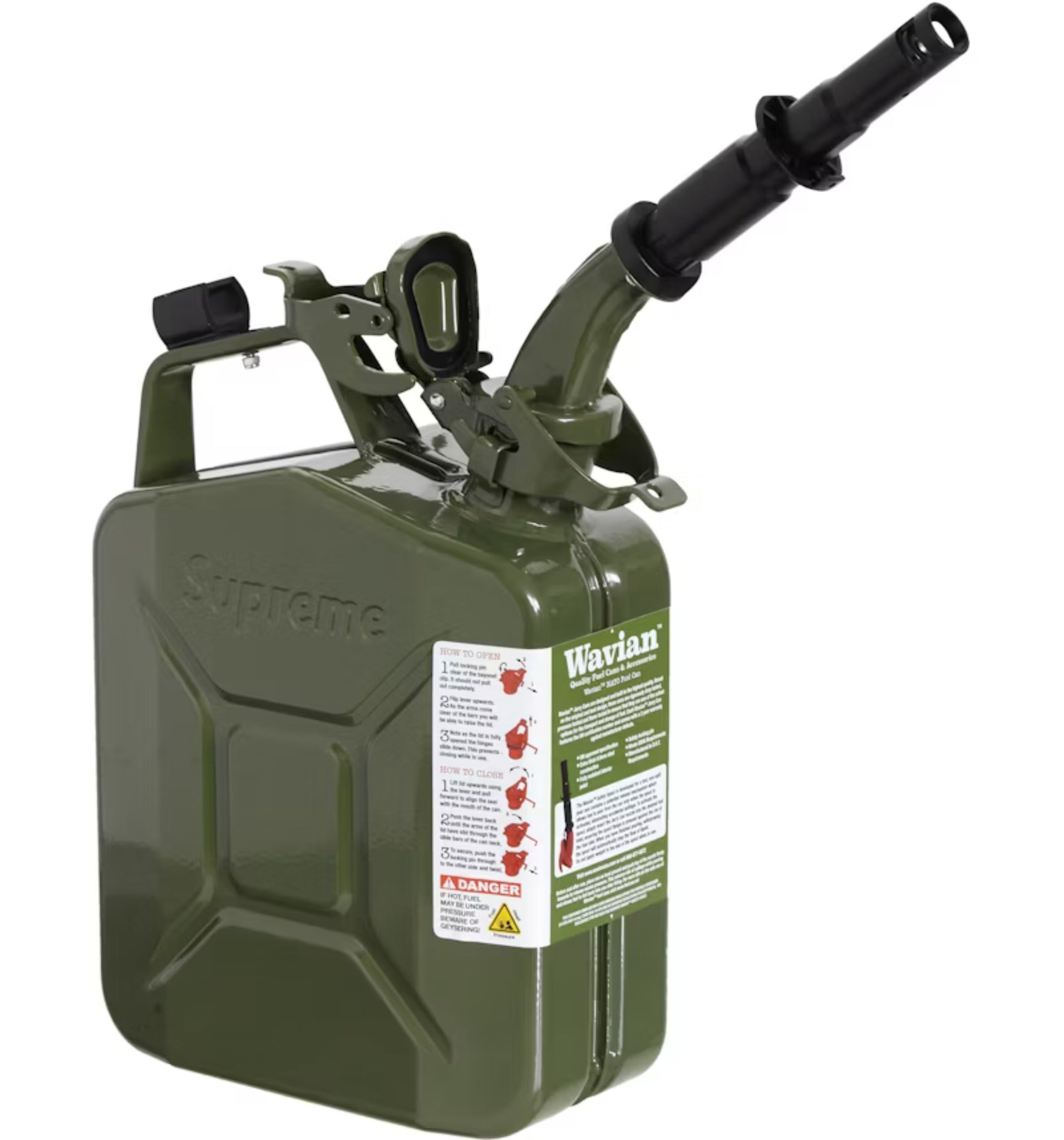 Lata De Gasolina WAVIAN 2238C 5 Galones Roja - Incluye Caño, Ideal Para Almacenamiento O Emergencias