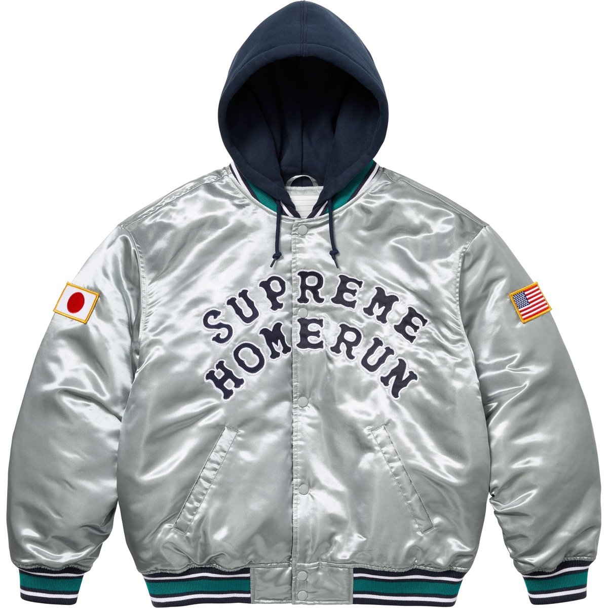 SUPREME X HOME RUN "PLATEADA"(TALLA L)