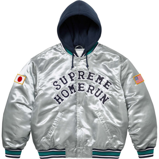 SUPREME X HOME RUN "PLATEADA"(TALLA L)