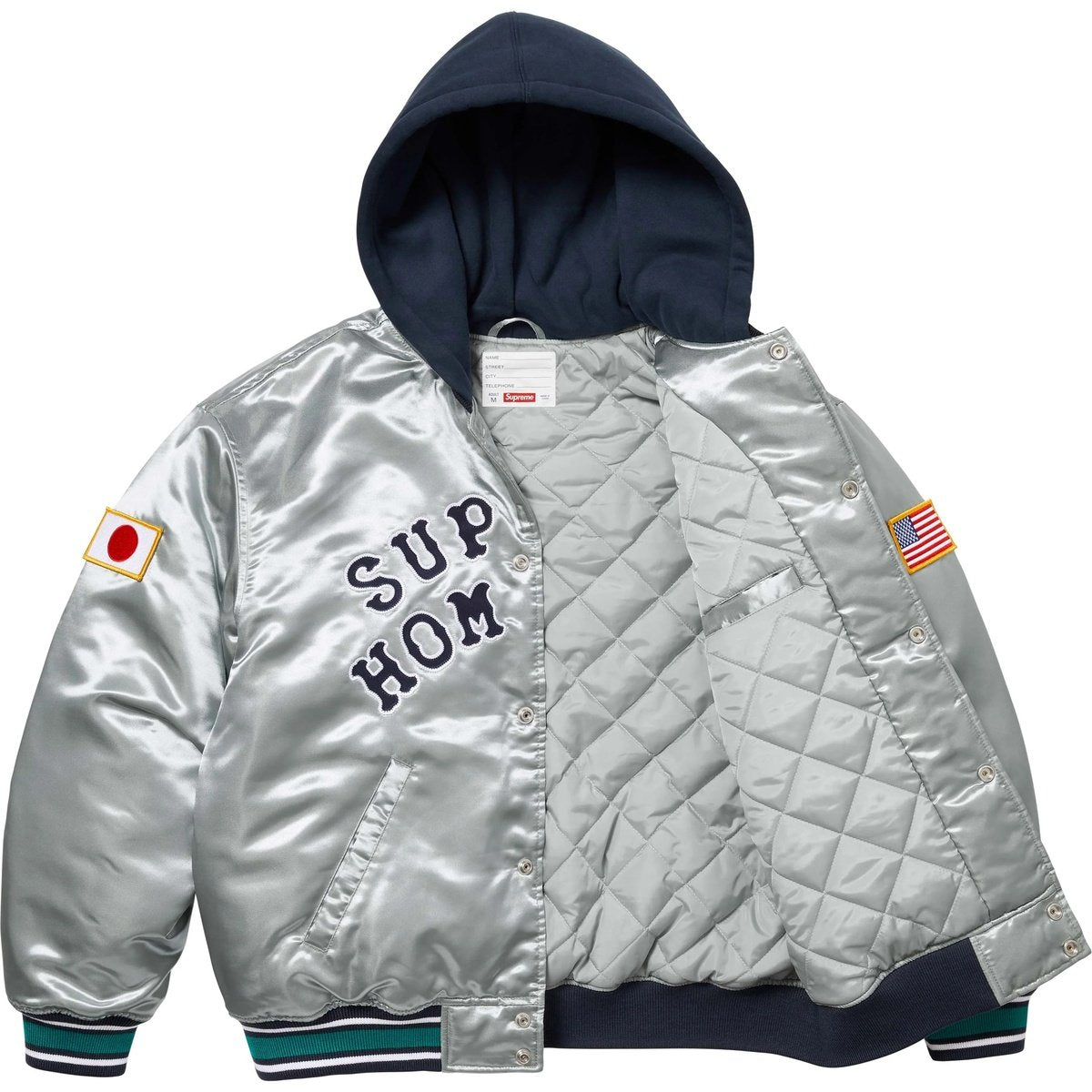SUPREME X HOME RUN "PLATEADA"(TALLA L)